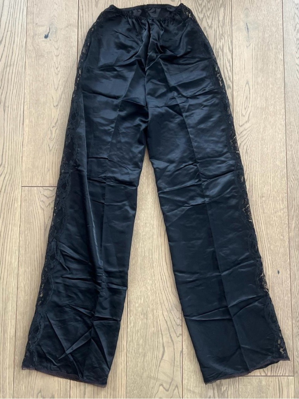 Fernando Sanchez Vintage Black Lace Up Whimsy Goth Pants Made in USA Petite S/M